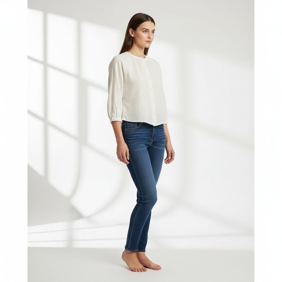 Jenni Kayne Wool Blend Cropped Top Cream Women S - Picture 1 of 10